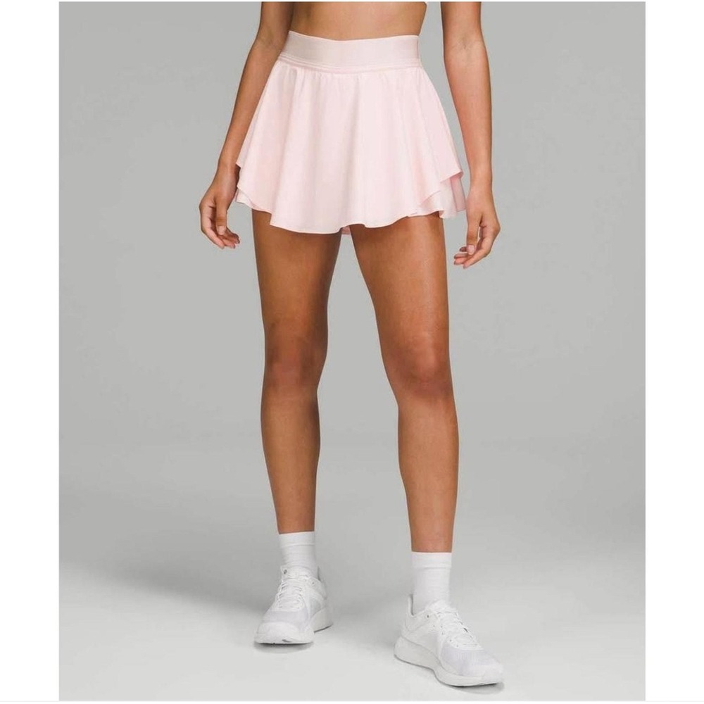 RARE Lululemon Court‎ Rival High Rise Skort Skirt Strawberry Pink Milkshake sz 4 - Picture 2 of 13